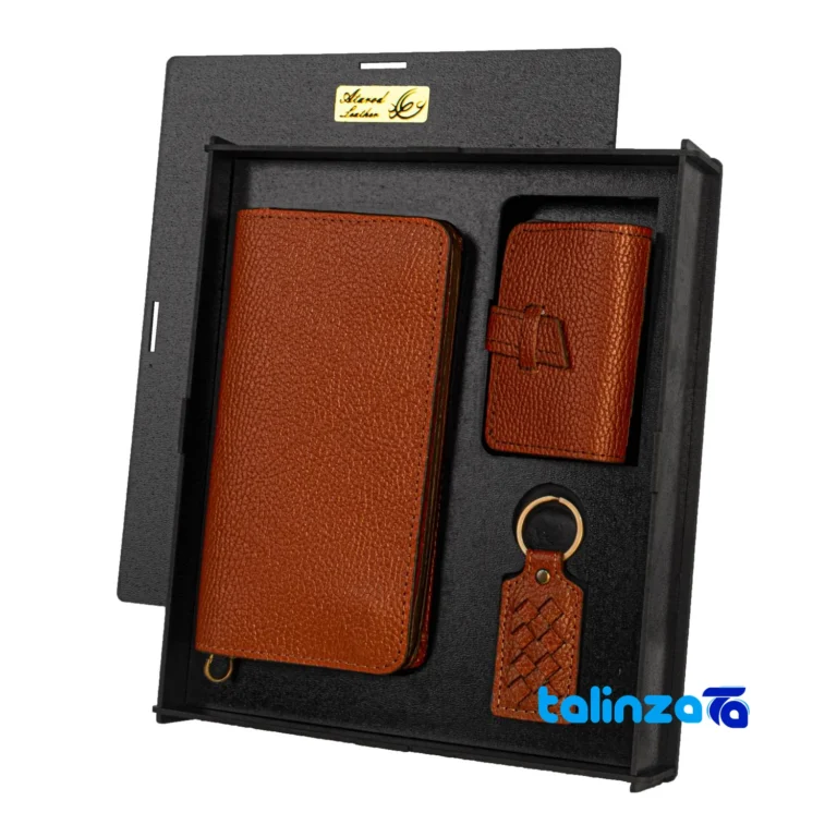 Atar Leather Gift Set A12 Premium Quality saffron grade and packaging (Front view)