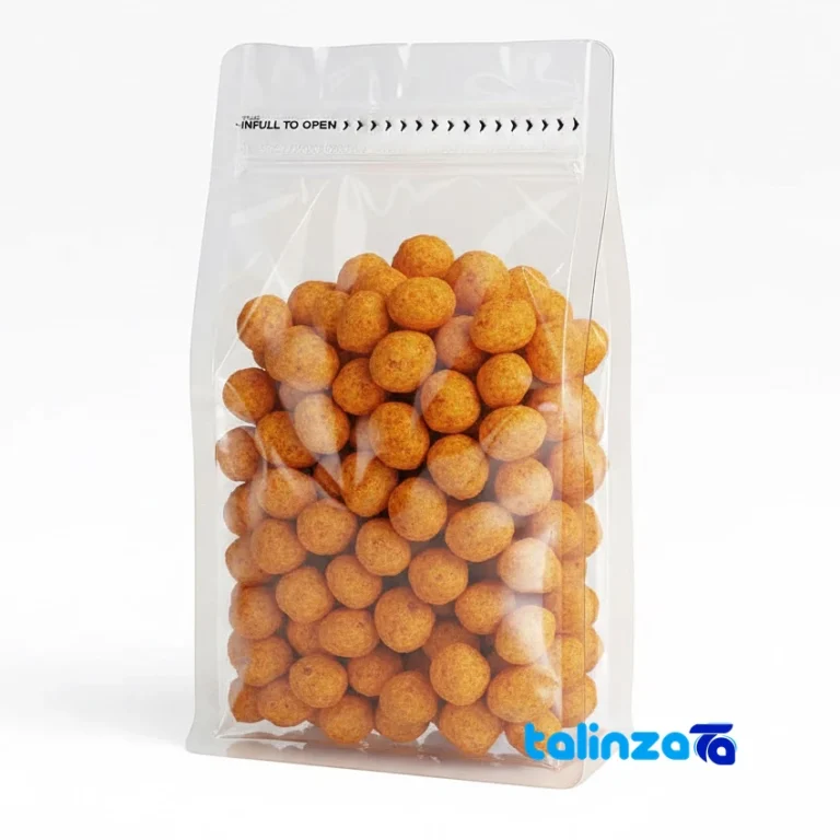 ketchup coated peanuts - Front view design and key details