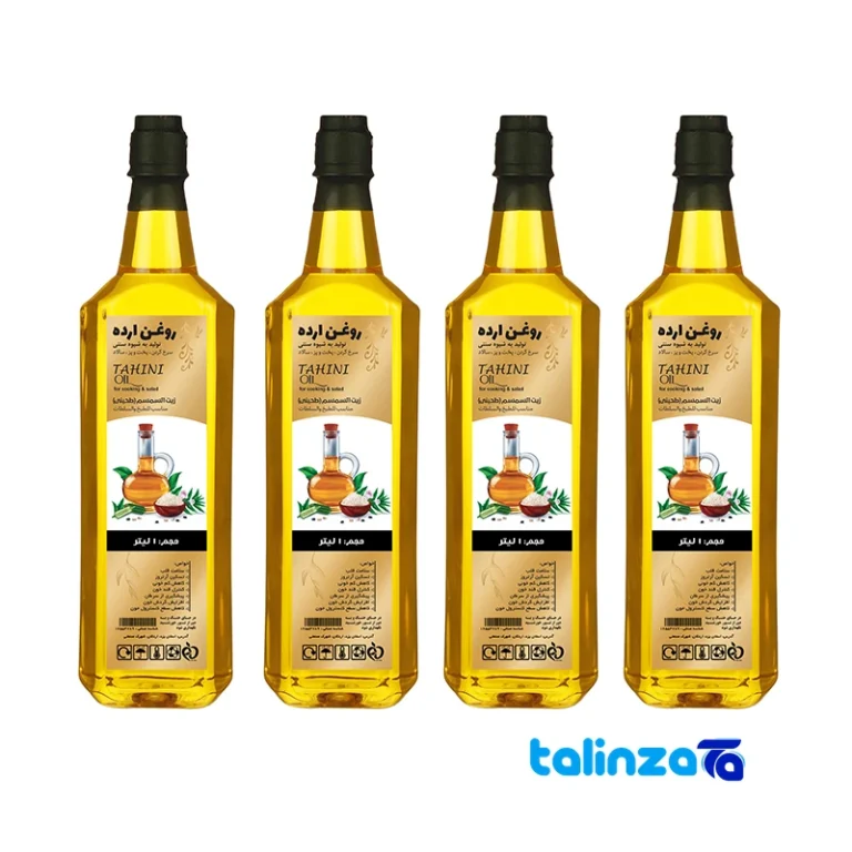 Yazd Traditional Sesame Oil - 1 Liter Pack of 4 design and key details (Front view)