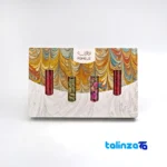 Aghile Super Negin Saffron Gift Set with Cardamom and Rose - Front view showing grade packaging