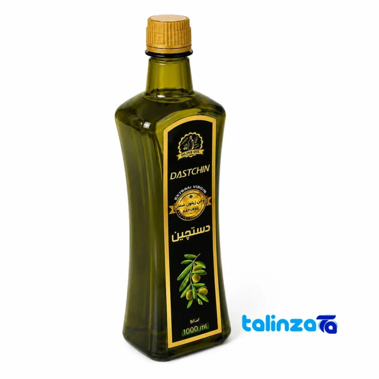 Front view of Dastchin Olive Oil Liquid Flavorless design and key details