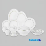 Zarin Iran Hadiye Dinnerware Set Elegant Design - Front view showing and key details