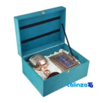 Firooz Gift Set Elegant Copper and Wood Design Three key details (Front view)