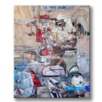 Majid Shirmohammadi Untitled Oil Painting Canvas 135.5 x 110 design and key details (Front view)
