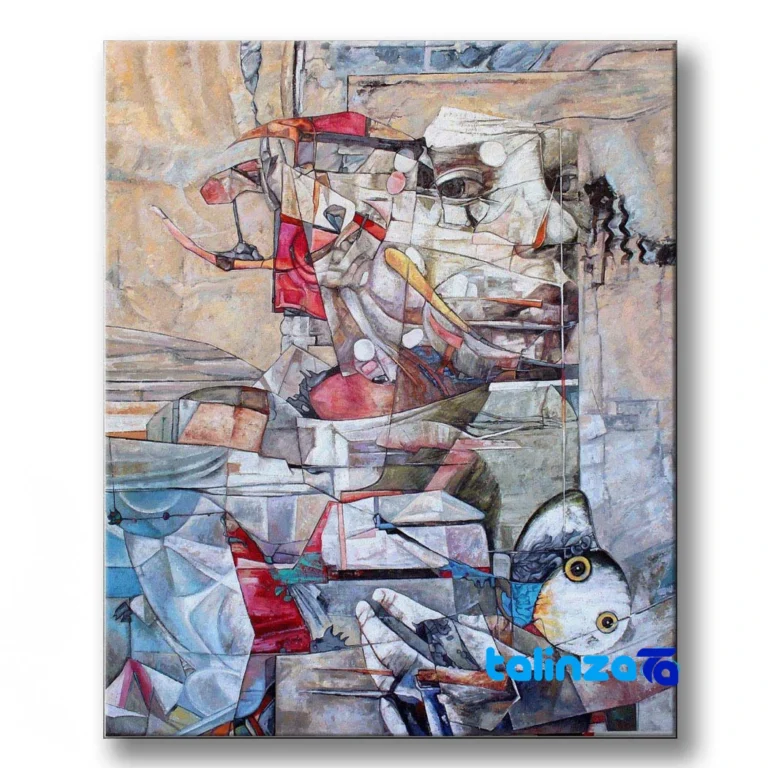 Majid Shirmohammadi Untitled Oil Painting Canvas 135.5 x 110 design and key details (Front view)