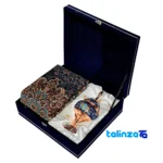 Negarestan Gift Set Copper and Termeh Elegant Design - Front view showing key details