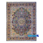 Kerman Handwoven Carpet Rectangle Traditional Design pattern and color tone (Top view)