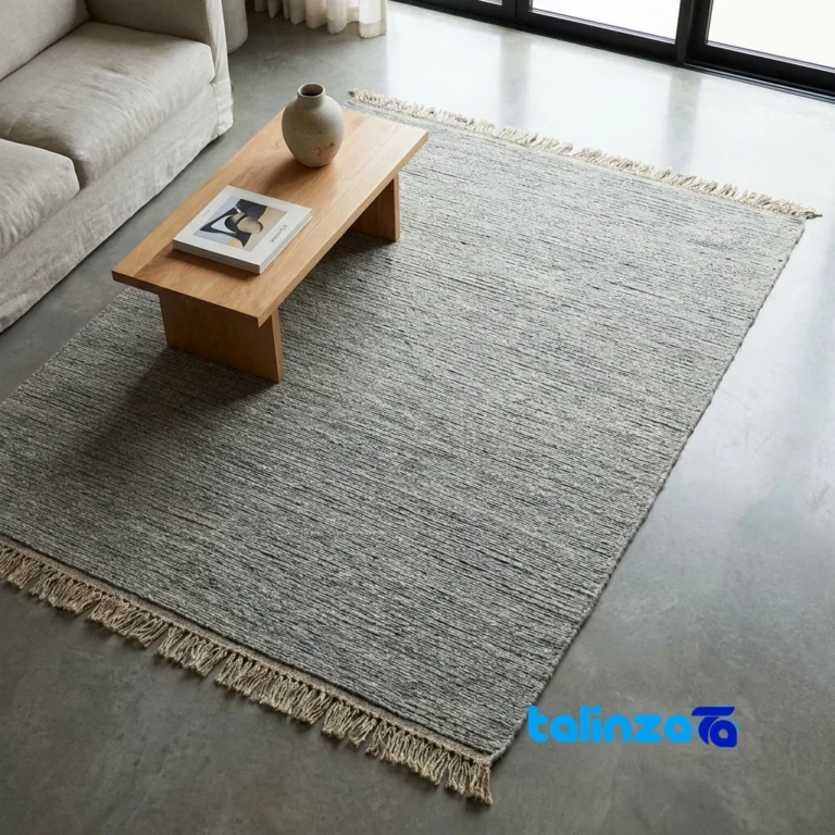 Moroccan Modern Handmade Rug Gray pattern and color tone (Top view)