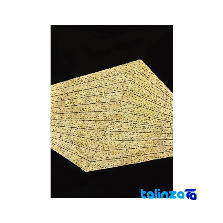 Masoud Safar Calligraphy Artwork Goldleaf Gold leaf - Front view showing design and key details