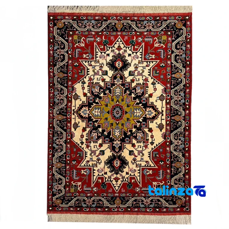 Full spread of Harris Handmade Rug Cream Geometric Design overall layout