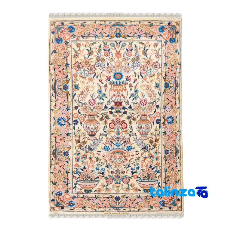 Kashmar Handwoven Rug Elegant Design - Top view showing pattern and color tone