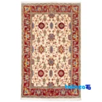 C Persia Handwoven Rug Elegant Cream Design pattern and color tone (Top view)