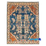 Top view of Si Persia Handwoven Rug Elegant Blue Design pattern and color tone