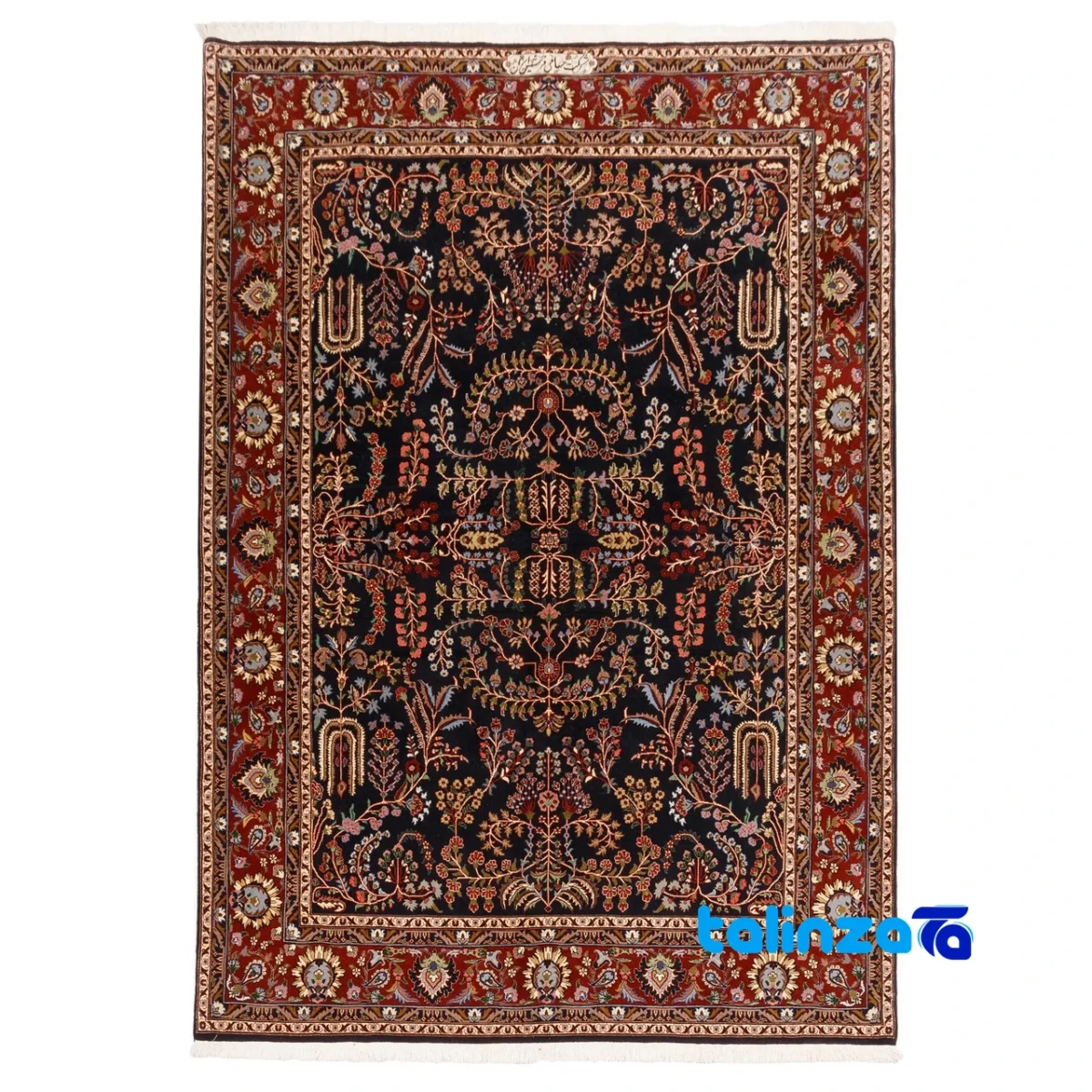 Top view of C Persia Handwoven Rug Elegant Design pattern and color tone