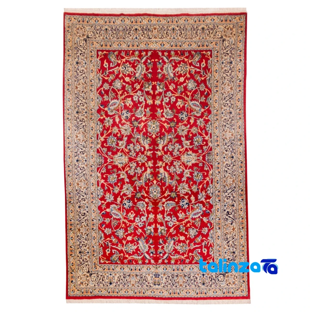 Top view of C Persia Handwoven Rug Unique Design pattern and color tone