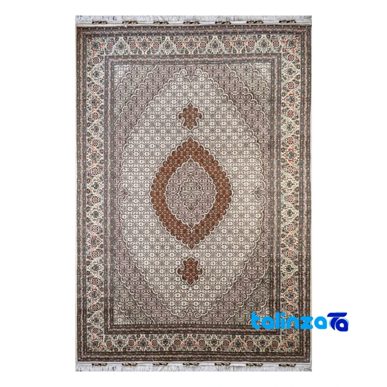 Top view of Khou Handwoven Carpet Fish Design pattern and color tone