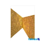 Masoud Safar Golden Calligraphy Painting Gold leaf artwork panel - Front view showing design and key details