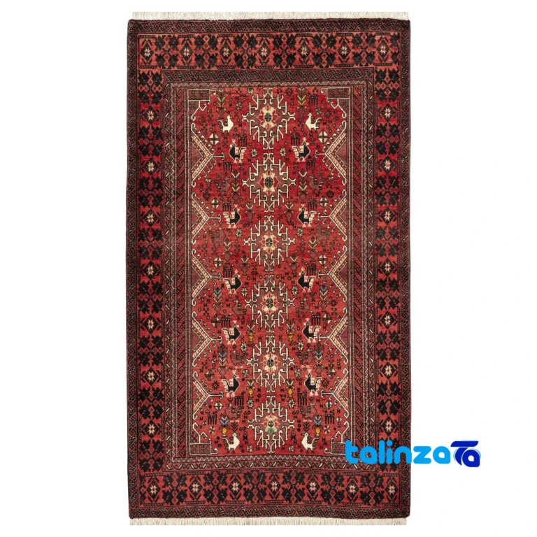 Full spread of Handcrafted Baluch Rug Model 19.34.2793 overall design layout
