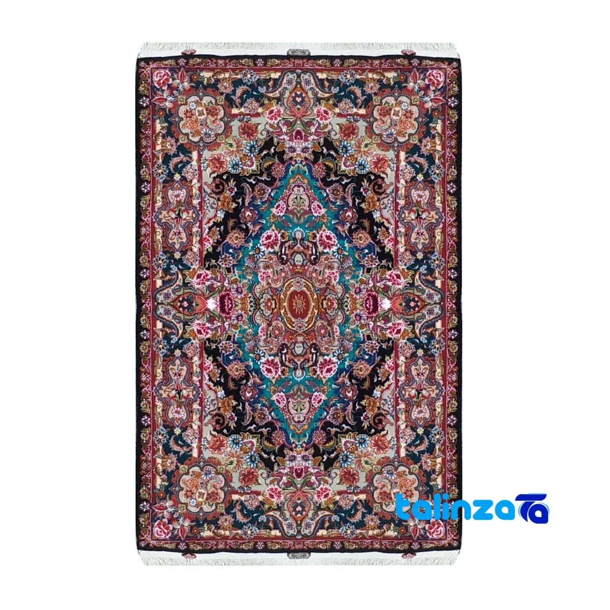 Zar & Nimsalari Handwoven Rug Traditional Design - Full spread showing overall layout