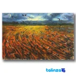 untitled oil painting canvas artwork - Front view design and key details
