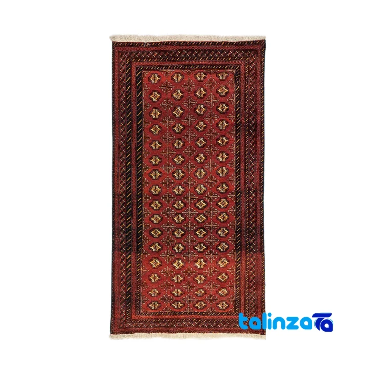NKP Handwoven Rug Red Traditional Design - Top view showing pattern and color tone