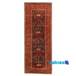 Handwoven Persian Runner Rug Baloch Pattern 272 x - Full spread showing overall design layout