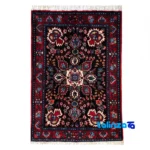 Top view of Nehavand Handwoven Carpet Black Unique Design pattern and color tone