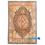 Handwoven Persian Carpet Unique Design 257 × - Top view showing pattern and color tone