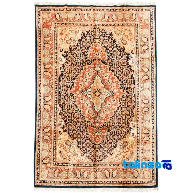 Handwoven Persian Carpet Unique Design 257 × - Top view showing pattern and color tone