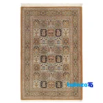 Full spread of Handmade Persian Rug MS115 Brown overall design layout