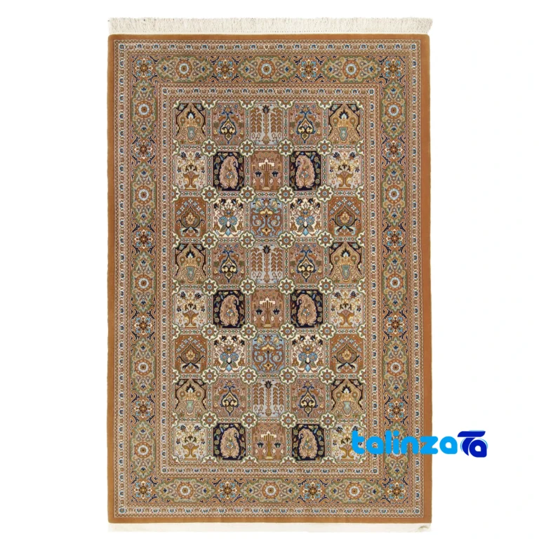Full spread of Handmade Persian Rug MS115 Brown overall design layout