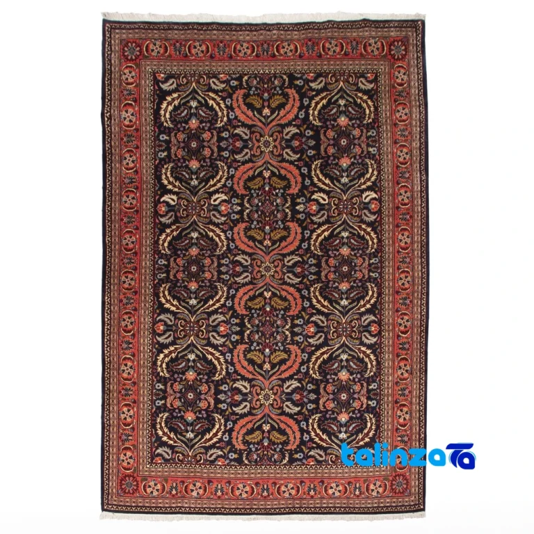 C Persia Handwoven Rug Rich Navy - Top view showing pattern and color tone