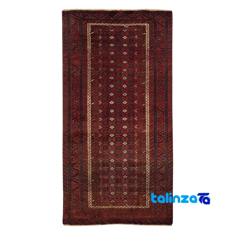 Baloch Handwoven Rug Unique Design - Top view showing pattern and color tone