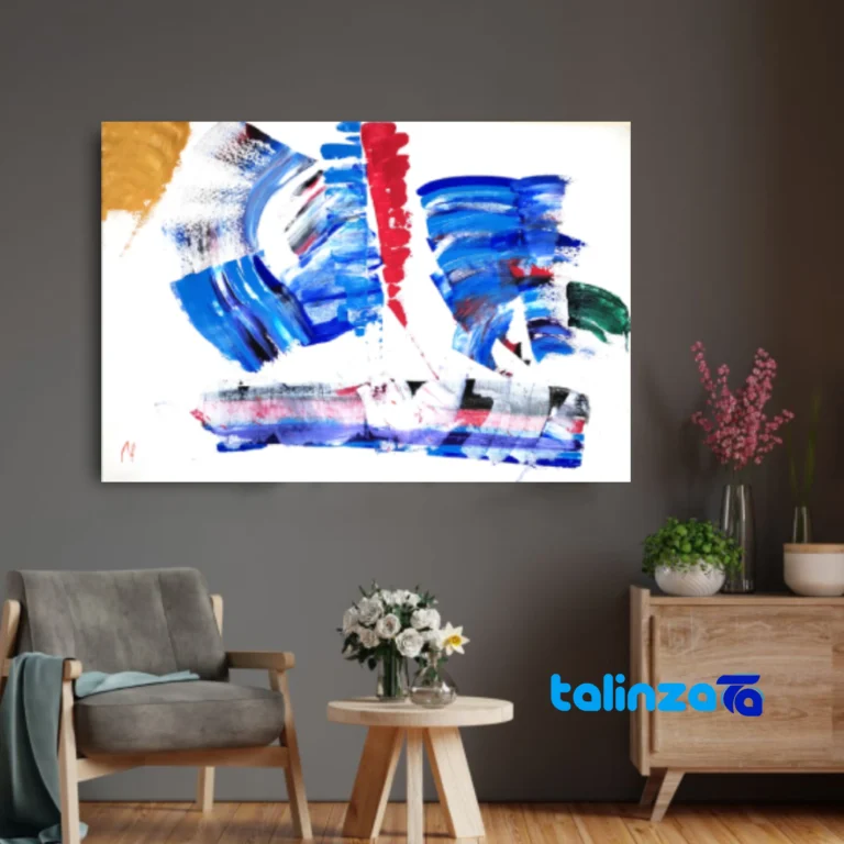 Reza Najafi Expressionist Oil Painting Canvas Artwork design and key details (Front view)