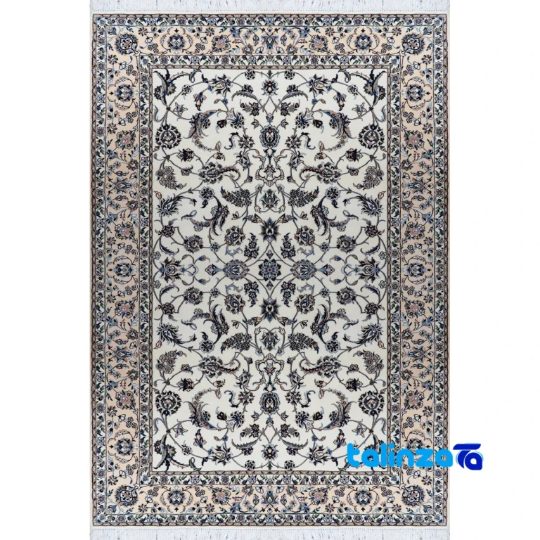 Nain Handmade Area Rug Elegant Design - Full spread showing overall layout