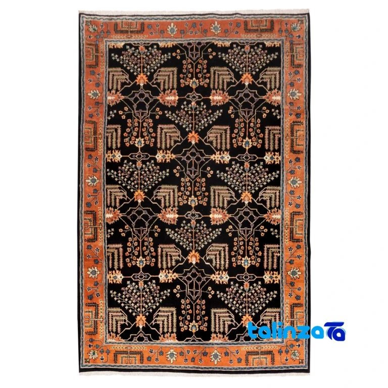 Top view of C Persia Handwoven Rug Elegant Design pattern and color tone