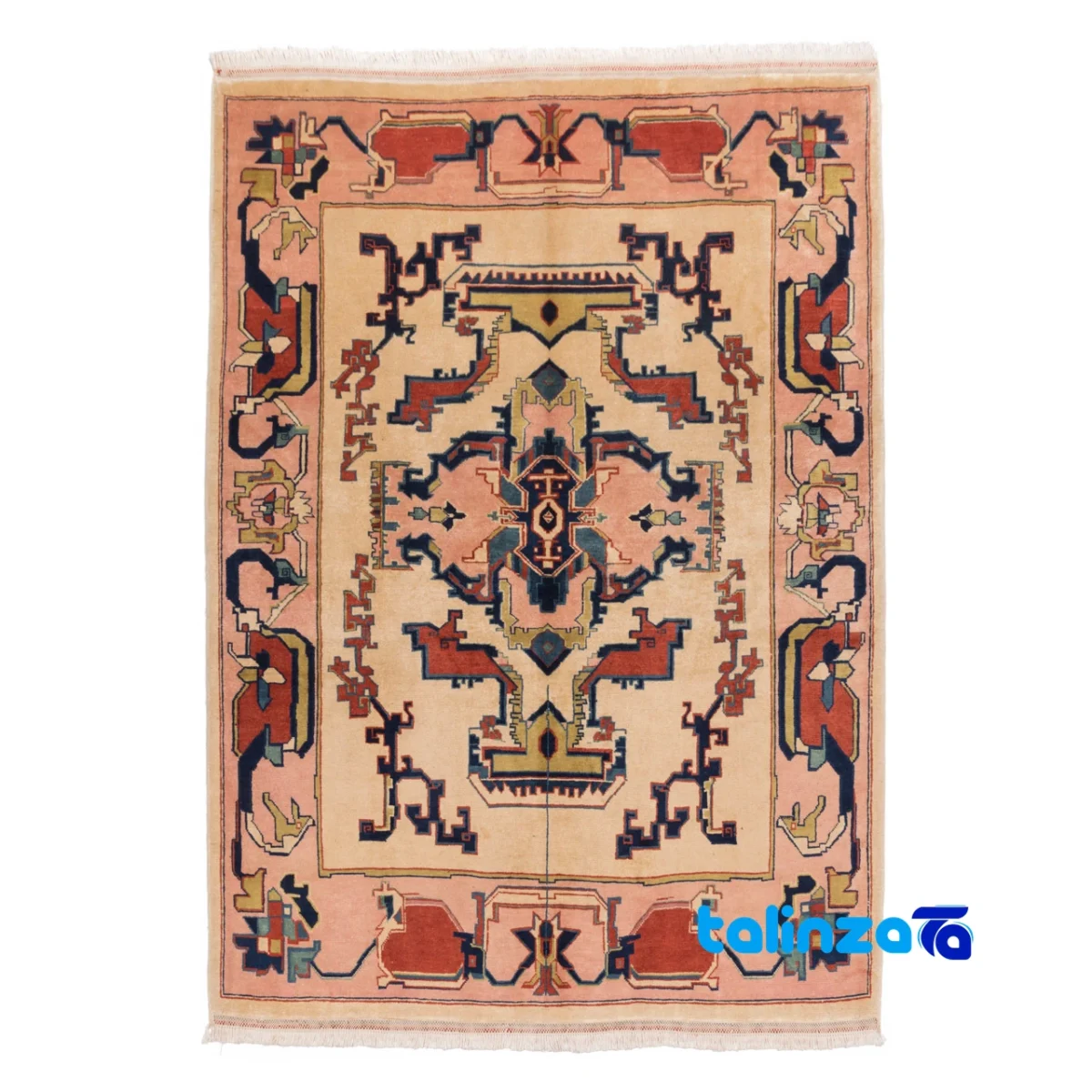 Top view of Si Persia Handwoven Rug Geometric Design pattern and color tone