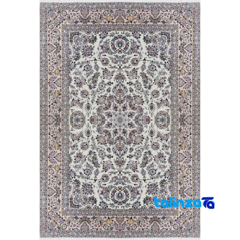 Nain Handwoven Carpet 6.5 Meters Unique Design - Top view showing pattern and color tone