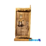 Threshold Wooden Sculpture Art Wood - Front view showing design and key details