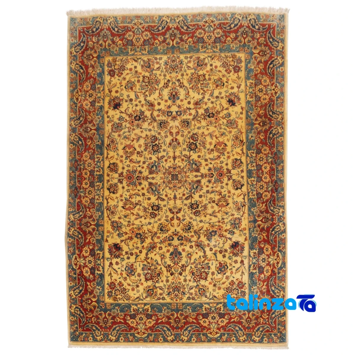 Top view of C Persia Handwoven Rug Elegant Design pattern and color tone