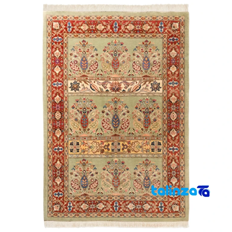 Si Persia Handwoven Carpet Green Design overall layout (Full spread)