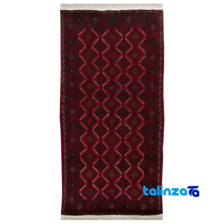 Persia Handwoven Rug Elegant Navy Design 179x92x1 cm - Top view showing pattern and color tone