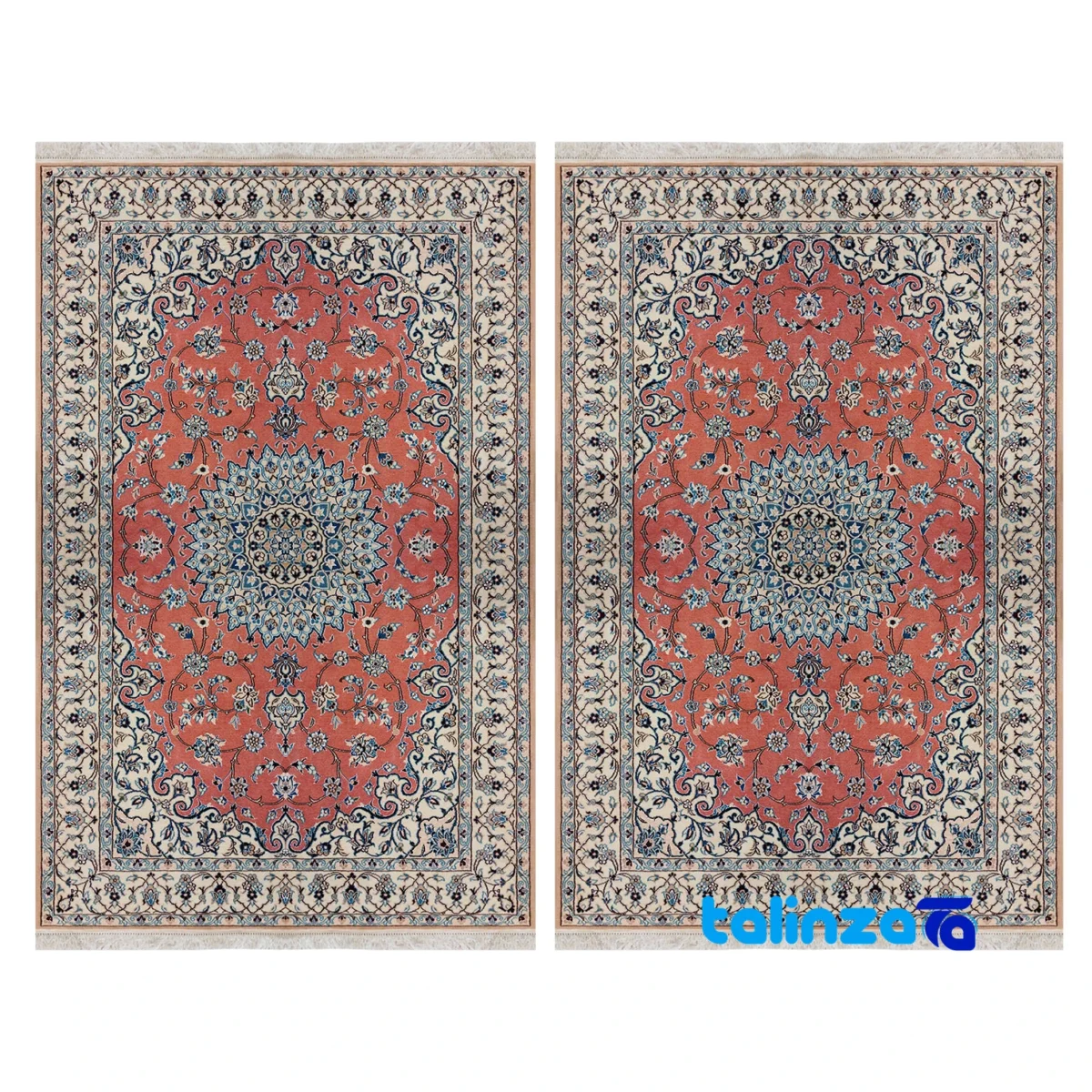 Nain Handwoven Carpet Traditional Design pattern and color tone (Top view)