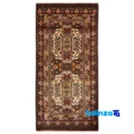 Top view of Baloch Handwoven Rug Area Design Natural Dye pattern and color tone