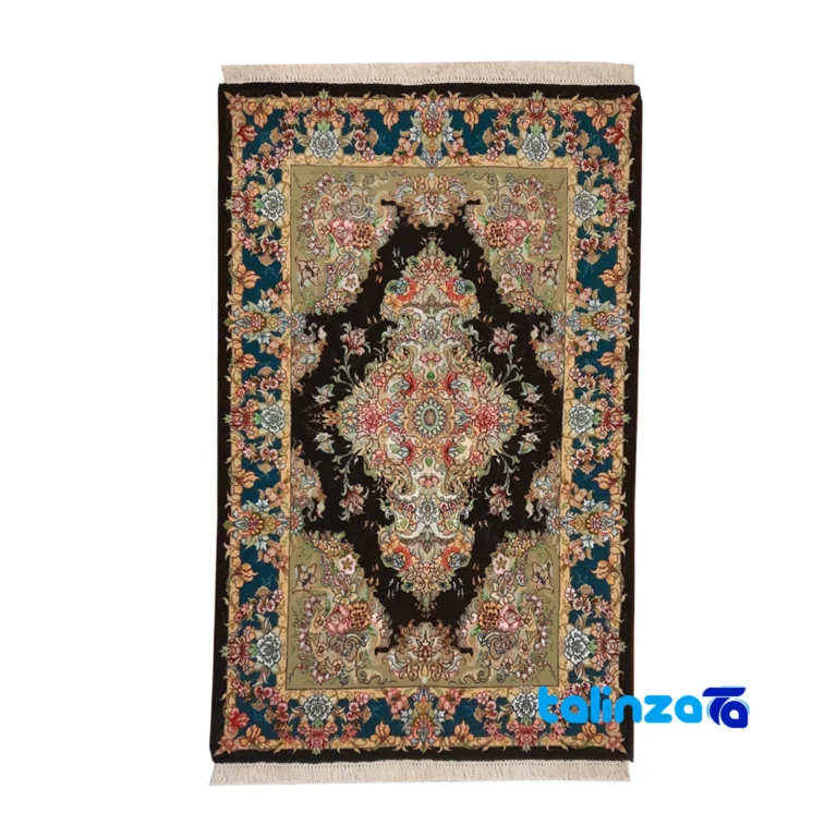 Tabriz Handwoven Carpet Floral Design 150x100 cm - Top view showing pattern and color tone