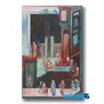 Front view of Nasrin Sadeghs Untitled Acrylic Painting Canvas 120 x 80 design and key details