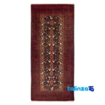 Top view of Baloch Handwoven Carpet Model 20.34.2834 Navy pattern and color tone