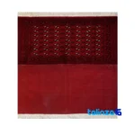 Turkmen Handwoven Carpet Red 125x60x1 cm pattern and color tone (Top view)