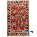 Full spread of Handwoven Carpet Red Design 101952 overall layout