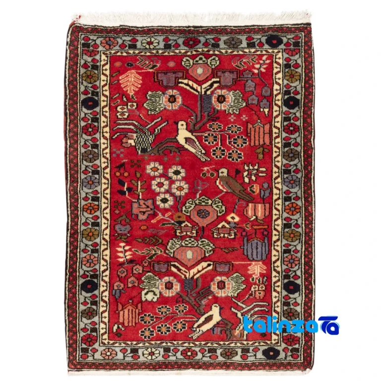 C Persia Handwoven Carpet Unique Design pattern and color tone (Top view)